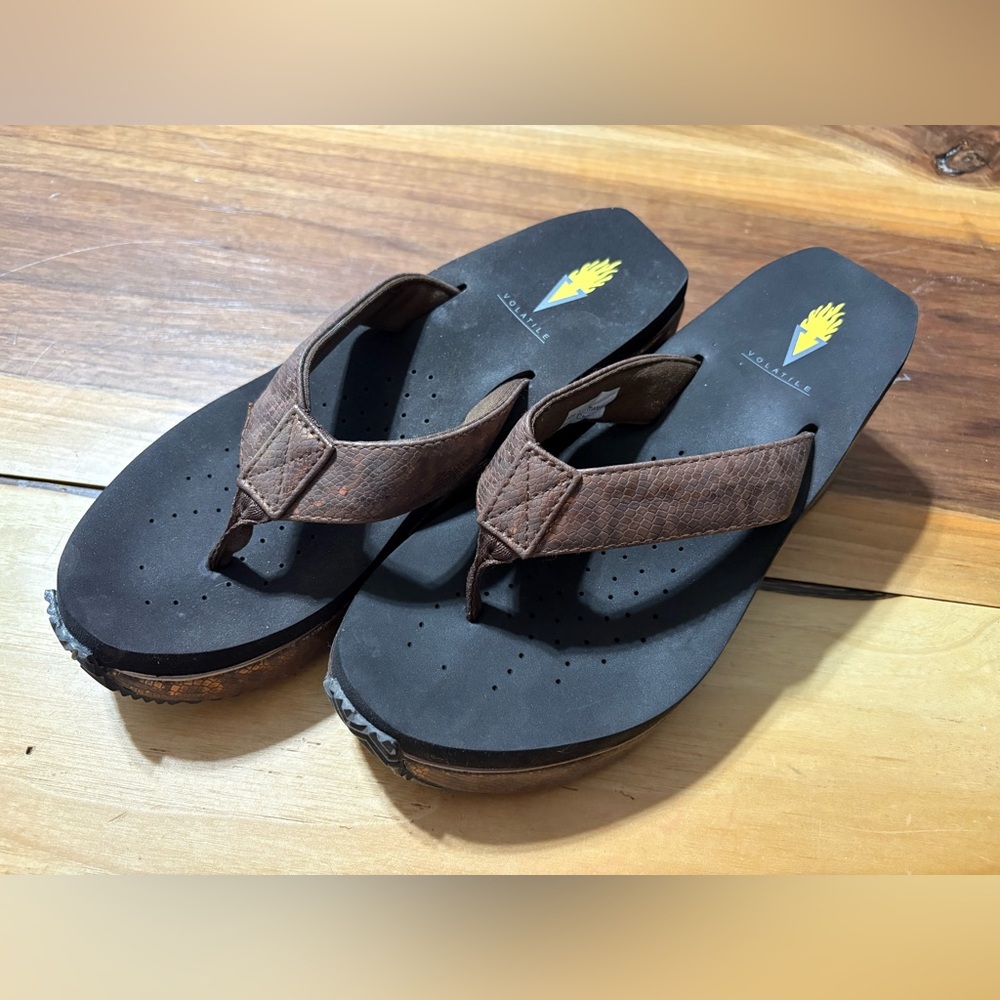 Volatile Two-Tone Platform Sandals - image 1